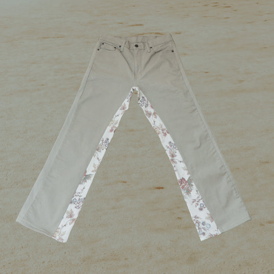 Floral Denim Pants