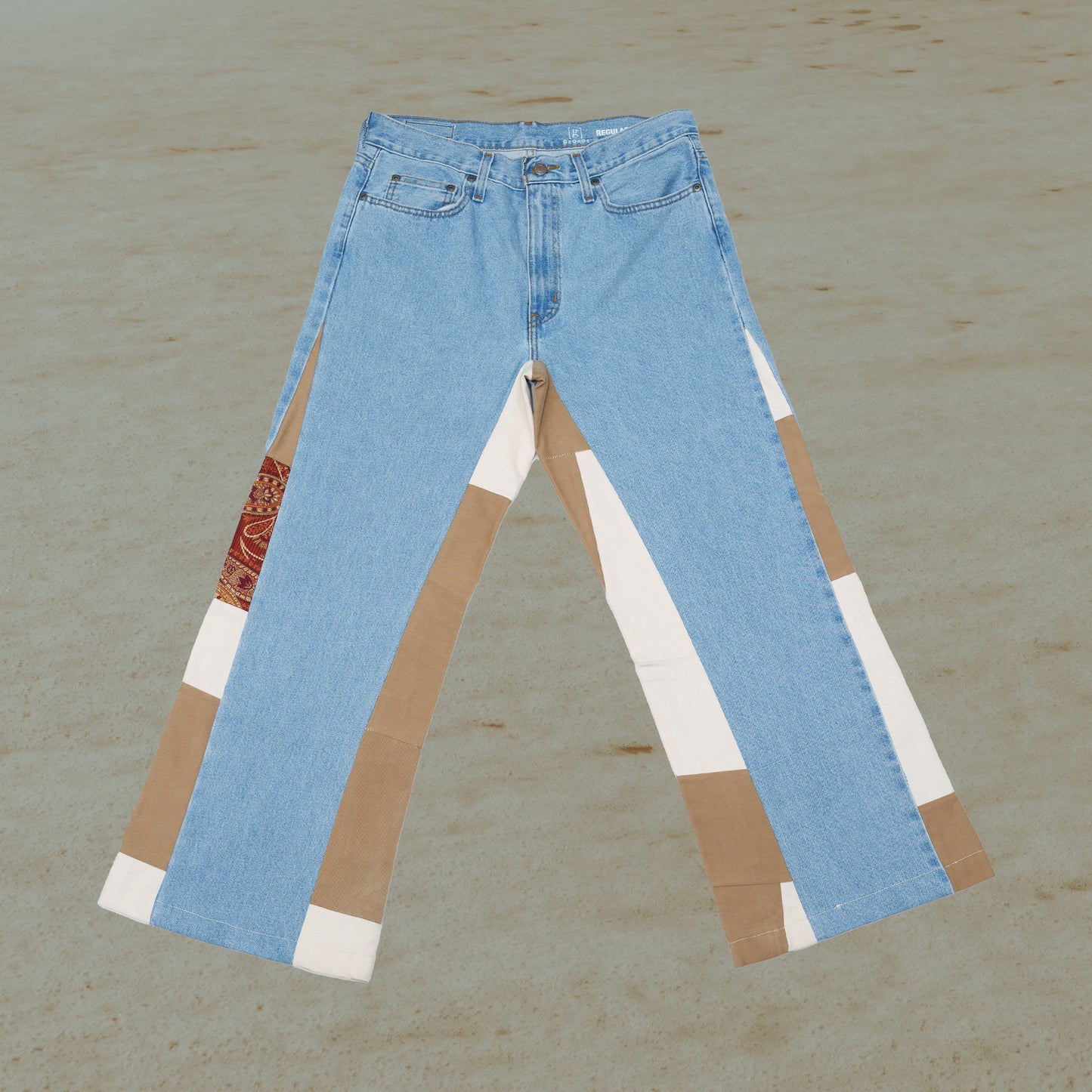 Flared Denim Pants